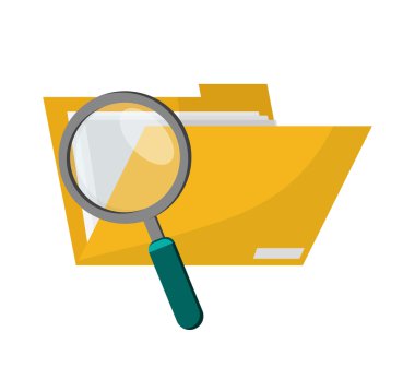 dosya klasör ve büyüteç simgesini