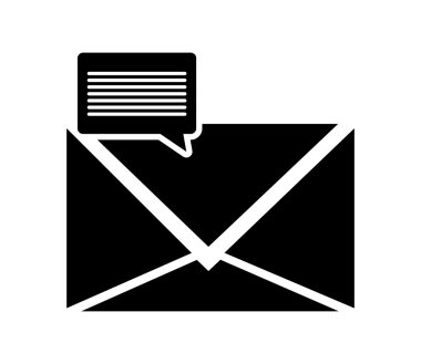 ileti zarfı ve konuşma balonu simgesinin