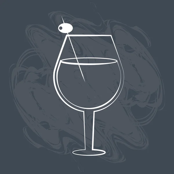 Cocktailgetränk Glas Bild — Stockvektor