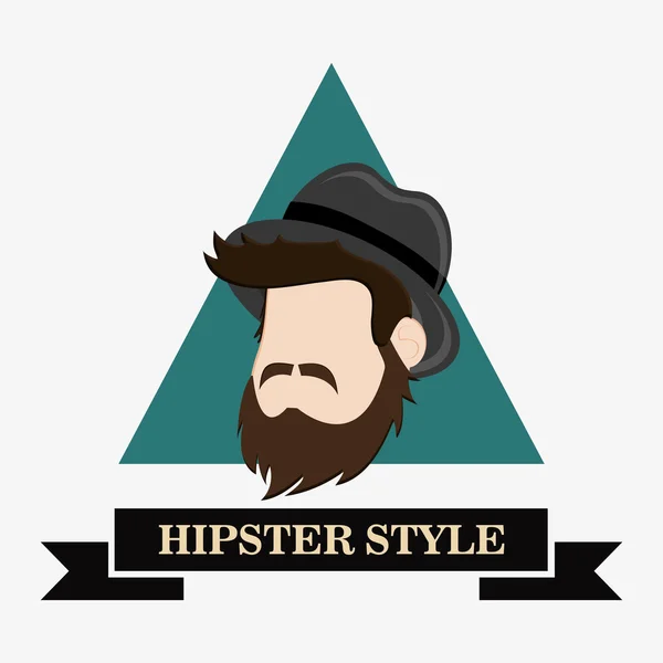Wizerunek godła mężczyzna mody Hipster — Wektor stockowy