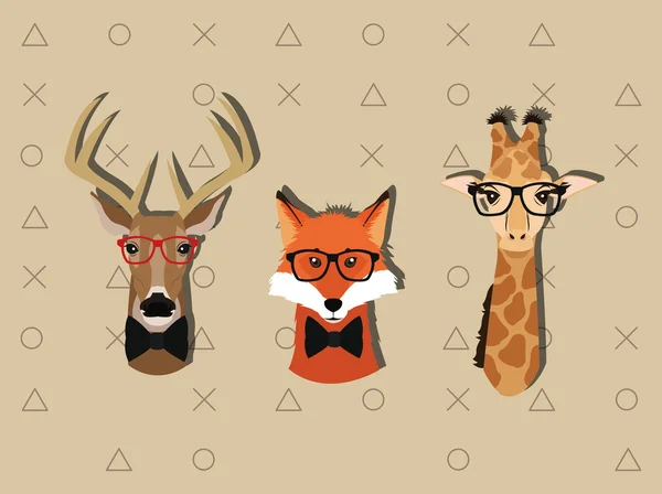 Tierbild im Hipster-Stil — Stockvektor