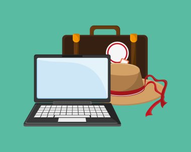 bilgisayar ve seyahat ile ilgili simgeler