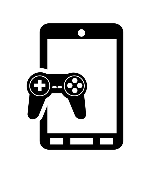 Modern cellphone és játékvezérlő ikon — Stock Vector