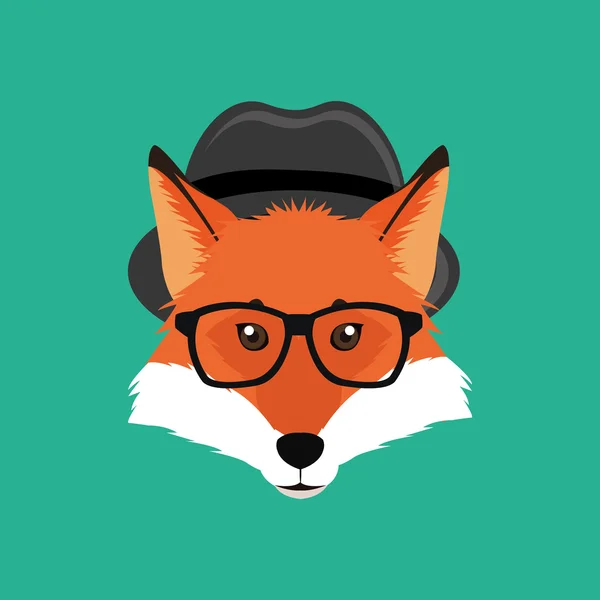 Hipster stylu fox obrazu — Wektor stockowy