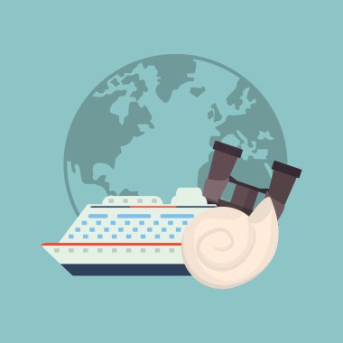 Dünya Dünya ile tatil seyahat simgeler resim