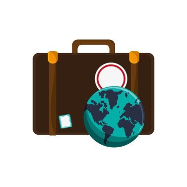 bavul ve toprak globeicon