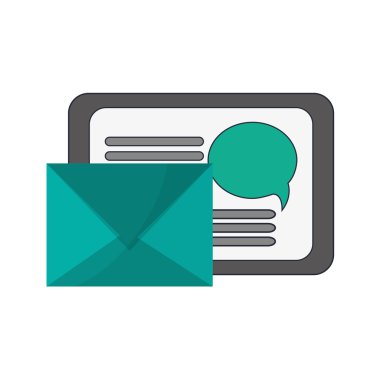 Tablet ve zarf simgesi