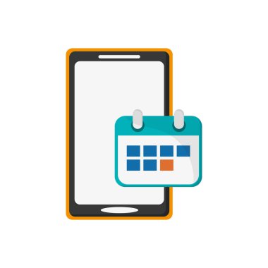 Modern cep telefonu ve takvim simgesi