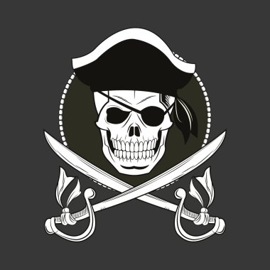 korsan kafatası amblem görüntü
