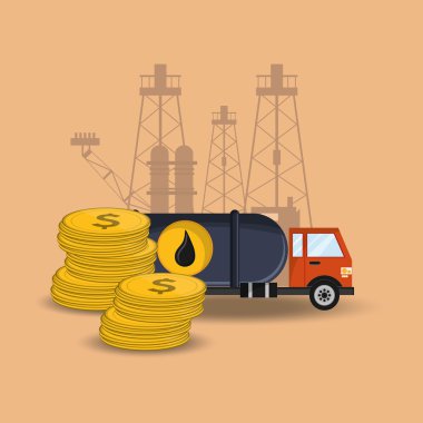 Petrol petrol çıkarma ve arıtma ilgili simgeler resim