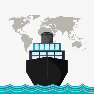 Kargo gemisi su görüntü üzerinde