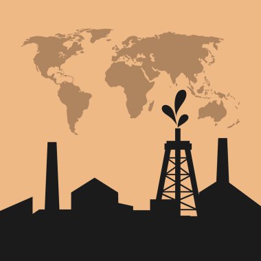 Petrol petrol çıkarma ve arıtma ilgili simgeler resim