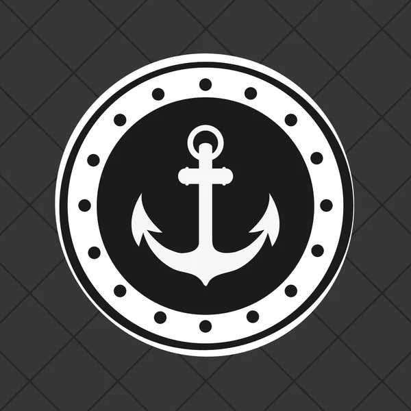 Immagine emblema di ancoraggio — Vettoriale Stock