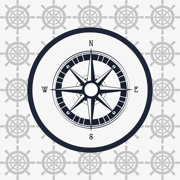 Компас зображення морської емблеми — стоковий вектор