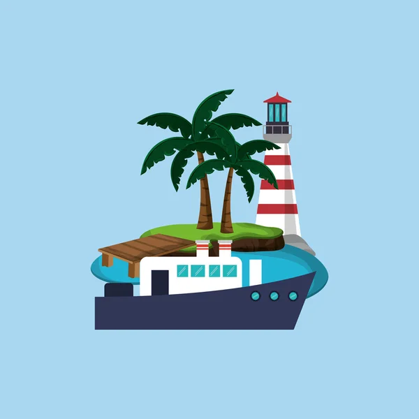 Symbolbild der Insel — Stockvektor