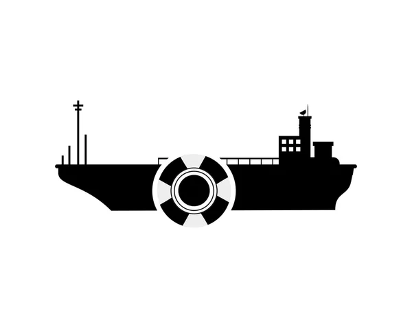 Lading schip en ploertendoder pictogram — Stockvector