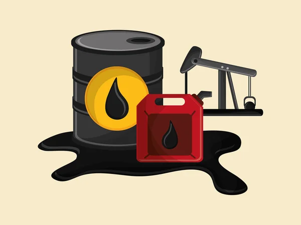 Πετρελαίου άντλησης πετρελαίου και φινέτσα που σχετίζονται με εικονίδια εικόνας — Διανυσματικό Αρχείο