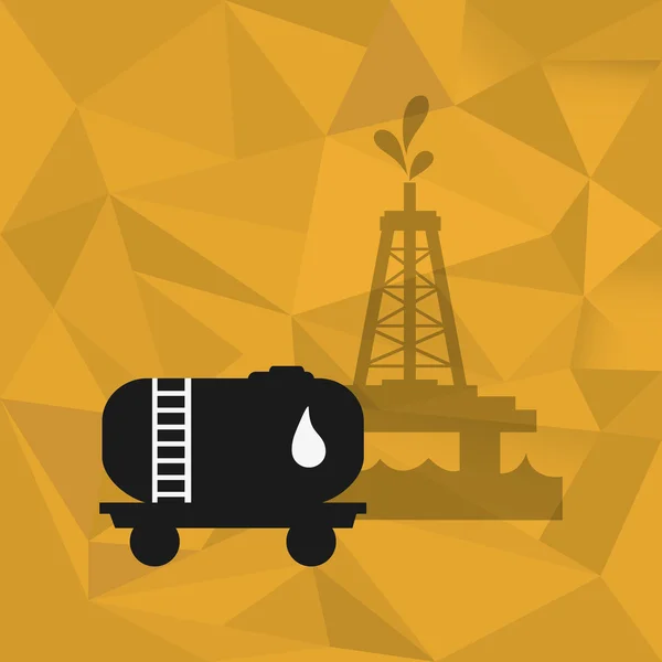 Huile de pétrole extraction et raffinage icônes connexes image — Image vectorielle