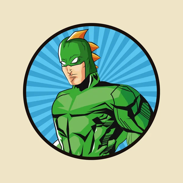 Superhéroe hombre diseño de dibujos animados — Vector de stock