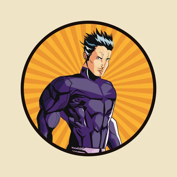 Superhrdina muž kreslený design — Stockový vektor