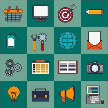 ofis ve iş ilgili simgeler resim