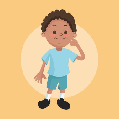 Çocuk çocuk karikatür tasarım