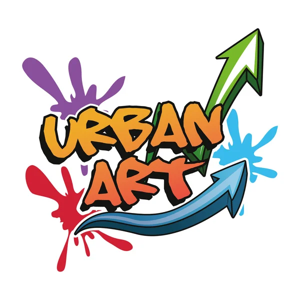 Arte urbano y diseño de graffiti — Vector de stock