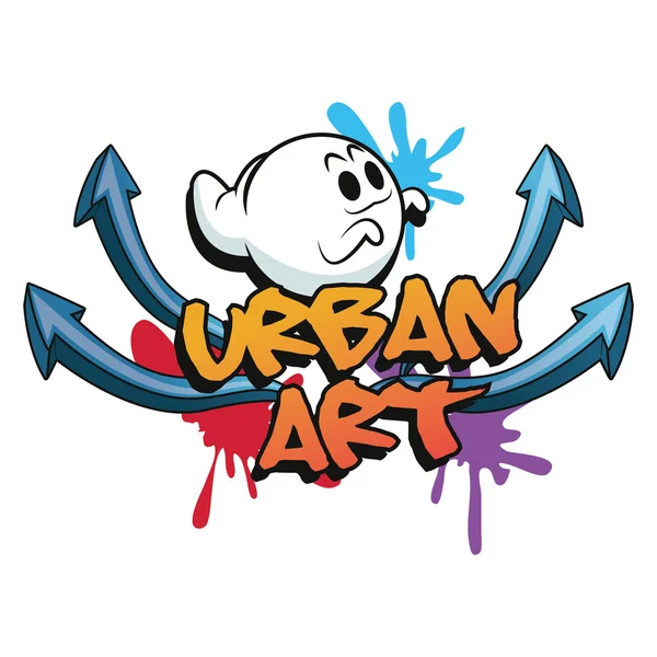 Arte urbano y diseño de graffiti — Vector de stock