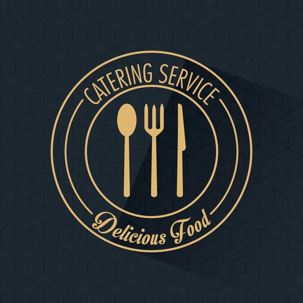 Servicio de catering restaurante y diseño de menú — Vector de stock