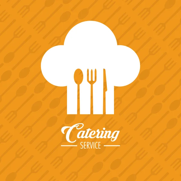 Servicio de catering restaurante y diseño de menú — Vector de stock