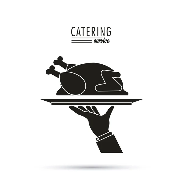 Servicio de catering restaurante y diseño de menú — Vector de stock