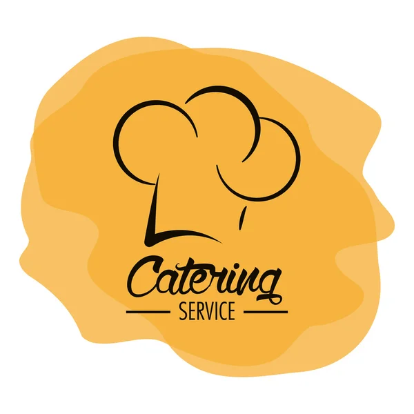 Кейтеринг сервіс ресторан та дизайн меню — стоковий вектор