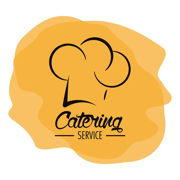 Servicio de catering restaurante y diseño de menú — Vector de stock