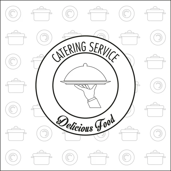 Servicio de catering restaurante y diseño de menú — Vector de stock