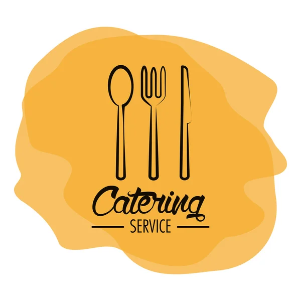 Servicio de catering restaurante y diseño de menú — Vector de stock