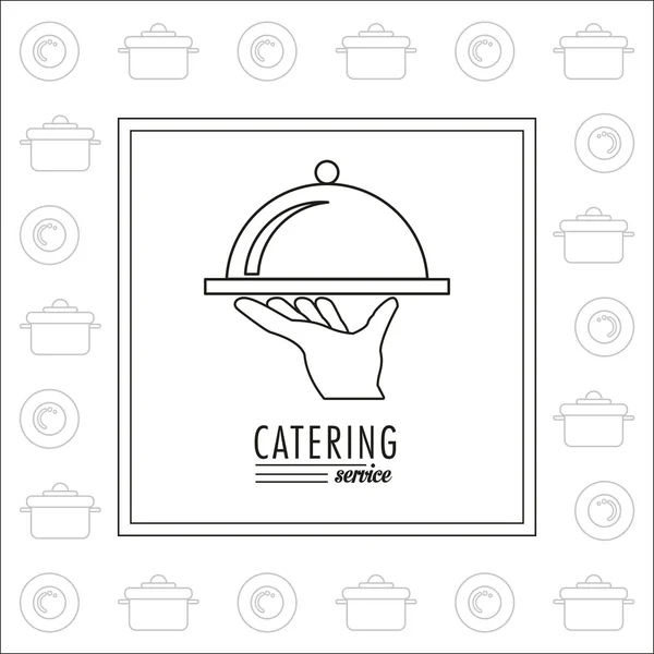 Servicio de catering restaurante y diseño de menú — Vector de stock