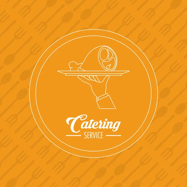 Catering service restauracji i menu Projekt — Wektor stockowy