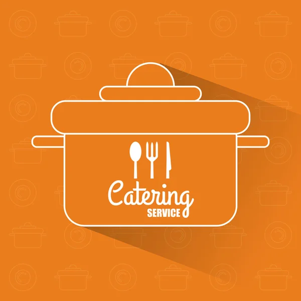 Servicio de catering restaurante y diseño de menú — Vector de stock