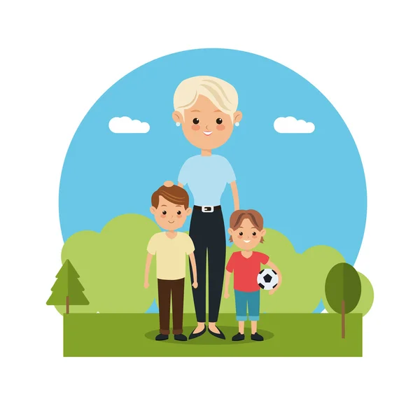 Familj relation avatar och generation design — Stock vektor
