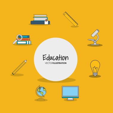 Eğitim ve akademik ilgili simgeler amblemi