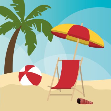 Yaz tatil ve tatil tasarım