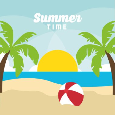 Yaz tatil ve tatil tasarım