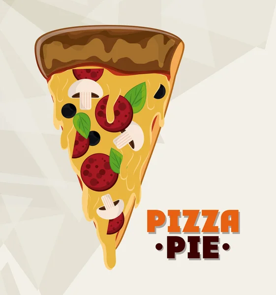 Tarte à pizza et fast food design — Image vectorielle