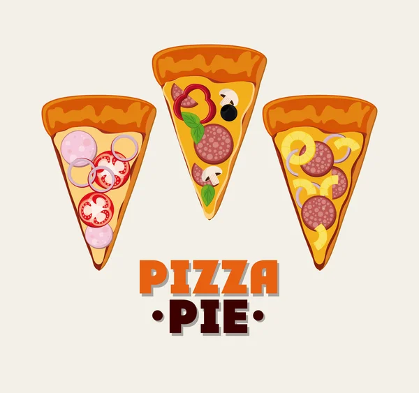 Pizza paj och snabbmat design — Stock vektor