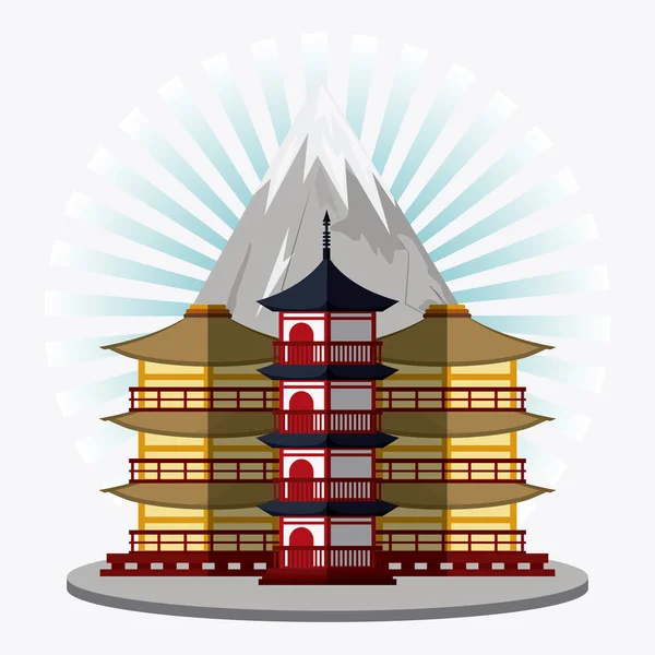 Japan cultuur en mijlpaal ontwerp — Stockvector