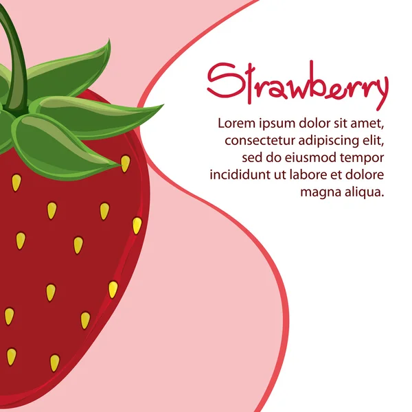 Çilek meyve ve dalga tasarım