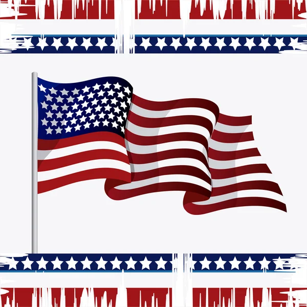 Vereinigte Staaten von Amerika Flagge Design — Stockvektor
