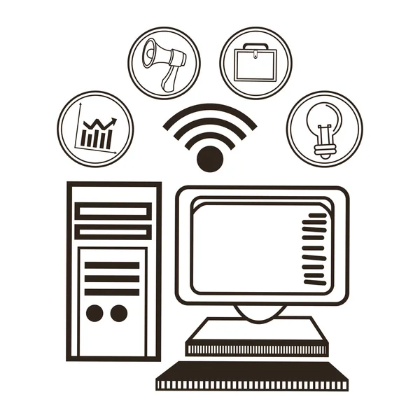 Economía del dinero y diseño del comercio — Vector de stock