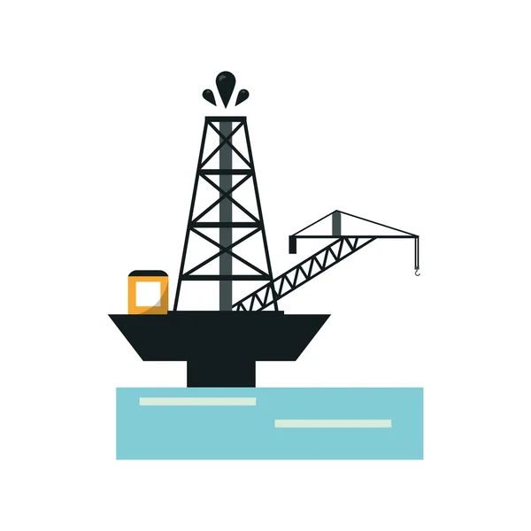 Ölturm der Industrie und Fabrikkonzept — Stockvektor