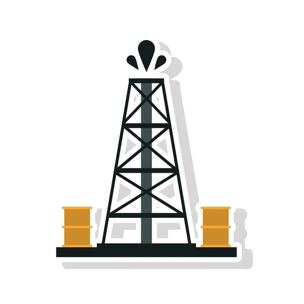 Torre de petróleo de la industria y el concepto de fábrica — Archivo Imágenes Vectoriales